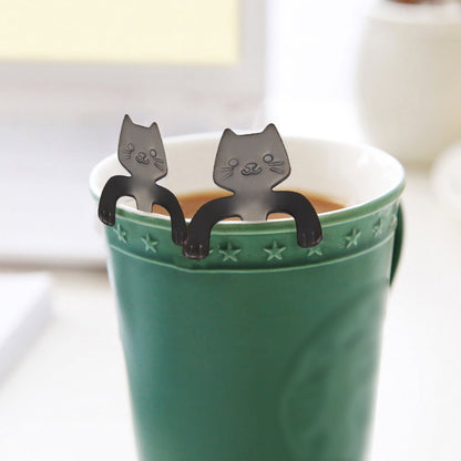 JWDX Tableware Clearance! Cat Spoon Short Handle Spoons Flatware Coffee Drinking Tools Kitchen Gadge, V1189-LWWAL-20260325-03025