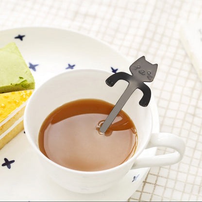 JWDX Tableware Clearance! Cat Spoon Short Handle Spoons Flatware Coffee Drinking Tools Kitchen Gadge, V1189-LWWAL-20260325-03025