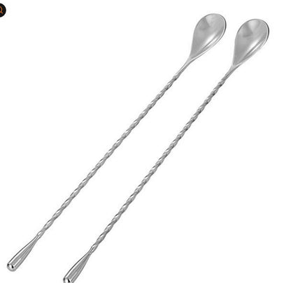 JWDX Tableware Clearance! Stainless Steel Bar Spoon Long Handle Threaded Water Drop Spoon Cocktail Spoon V1189-LWWAL-20260325-03037