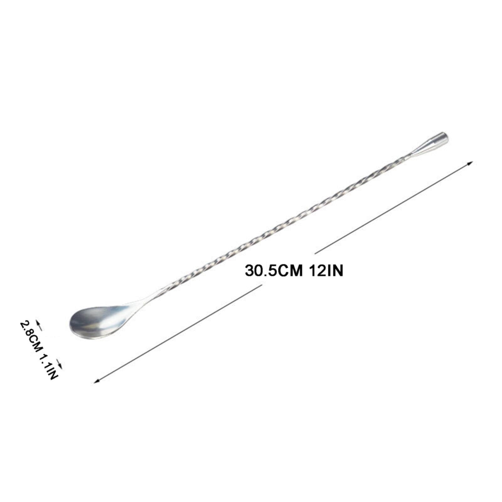 JWDX Tableware Clearance! Stainless Steel Bar Spoon Long Handle Threaded Water Drop Spoon Cocktail Spoon V1189-LWWAL-20260325-03037