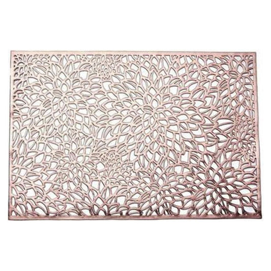 JWDX Placemat Clearance! Rectangular Flower Pvc Placemat Home Daily Table Decoration Pvc Hot Gold Placemat, V1189-LWWAL-20260325-03050