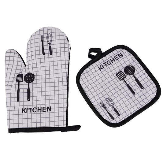 JWDX Oven Mitts Clearance! Oven Mitts and Pot Holders Sets, Heat Resistants Oven Mitts Soft Cotton Lining and V1189-LWWAL-20260325-03085