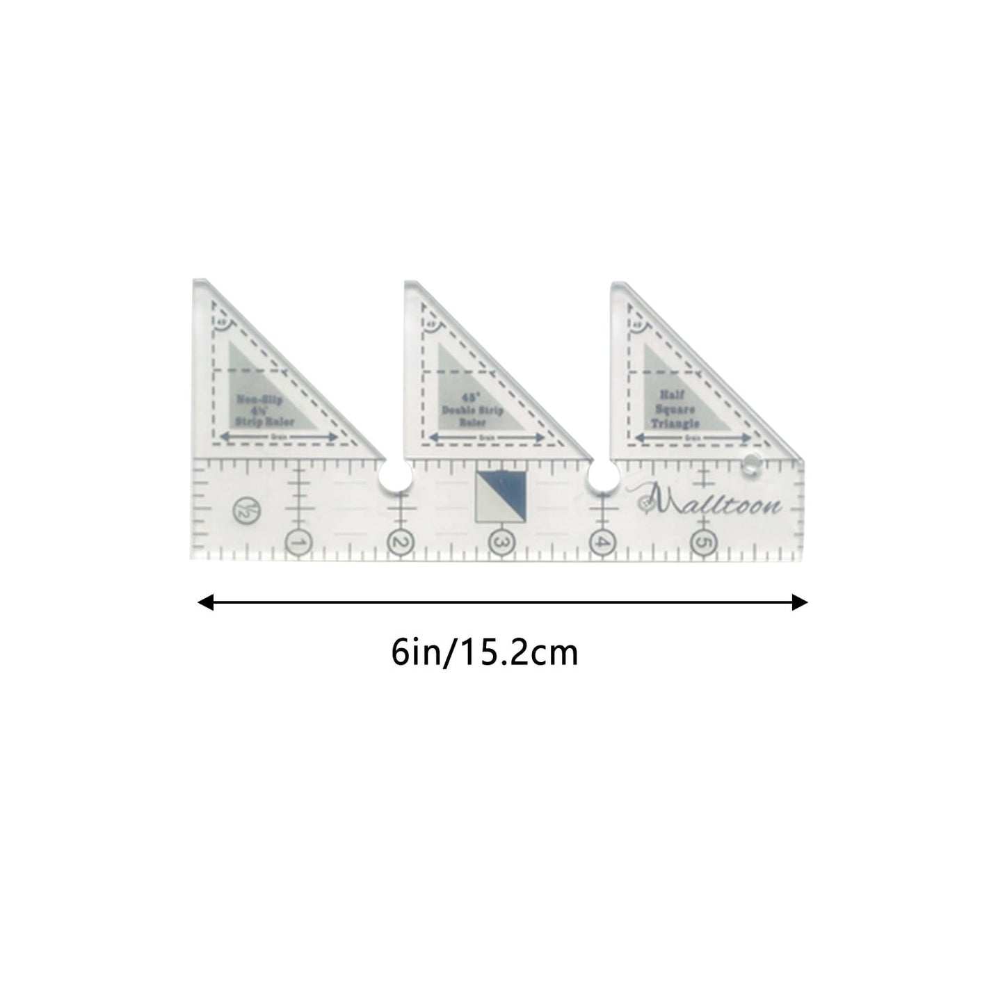 JWDX Measuring Tools Clearance! 45 Degree Sewing Design Ruler A 4 Inches, Creative Ruler Grids 45 V1189-LWWAL-20260325-03104