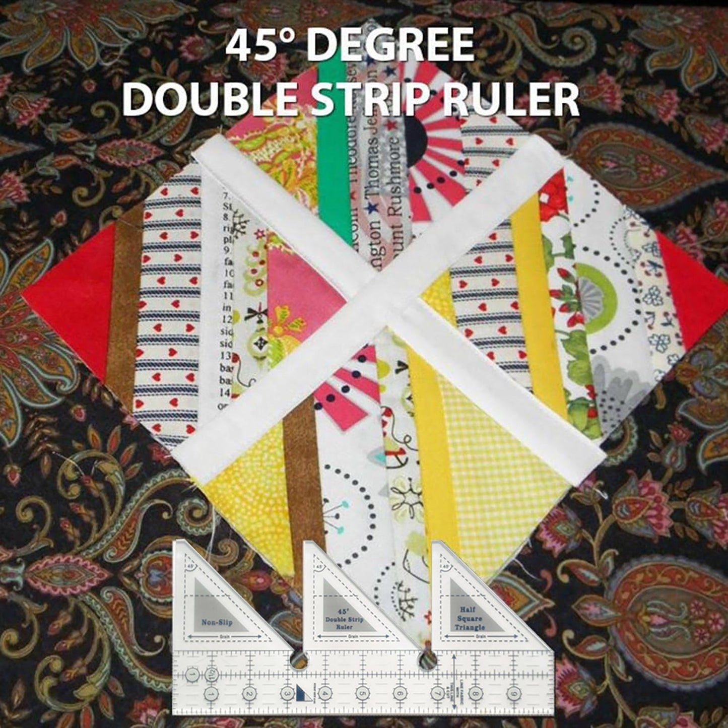 JWDX Measuring Tools Clearance! 45 Degree Sewing Design Ruler A 4 Inches, Creative Ruler Grids 45 V1189-LWWAL-20260325-03104