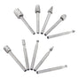 JWDX Drill Bit Clearance! 10Pcs Fine Needle Rotary Files White Diamond Drill Bits Silver, 10 Pcs/Set Hss V1189-LWWAL-20260325-03110