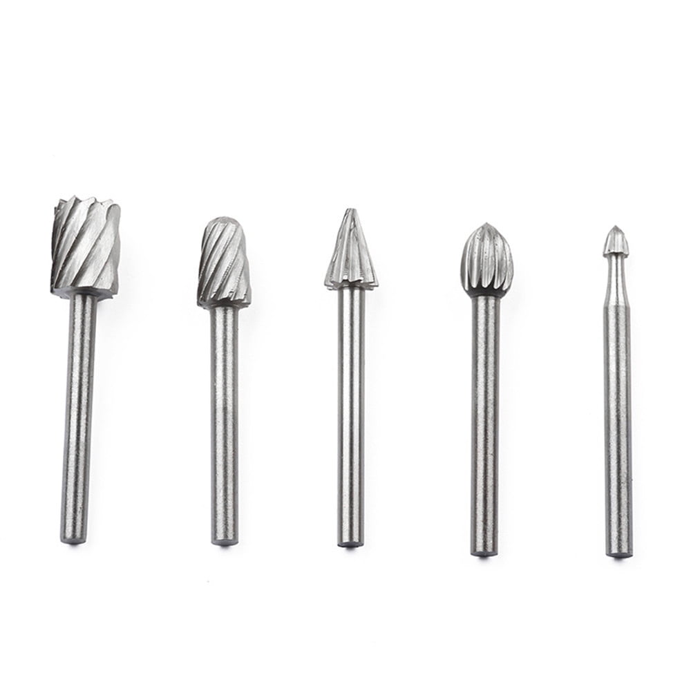 JWDX Drill Bit Clearance! 10Pcs Fine Needle Rotary Files White Diamond Drill Bits Silver, 10 Pcs/Set Hss V1189-LWWAL-20260325-03110