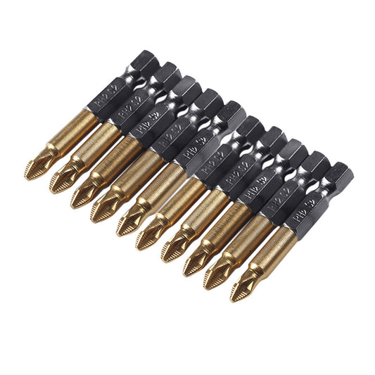 JWDX Drill Bits and Accessories Clearance! Titanium-Plated Non-Slip Cross Bit S2 5-Pack, 5Pcs 1/4 Hex Shank V1189-LWWAL-20260325-03112