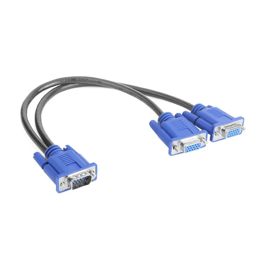 PLGEBR Dual 2 Monitor VGA Male to Female Cable, Blue V1189-LWWAL-20260325-03126