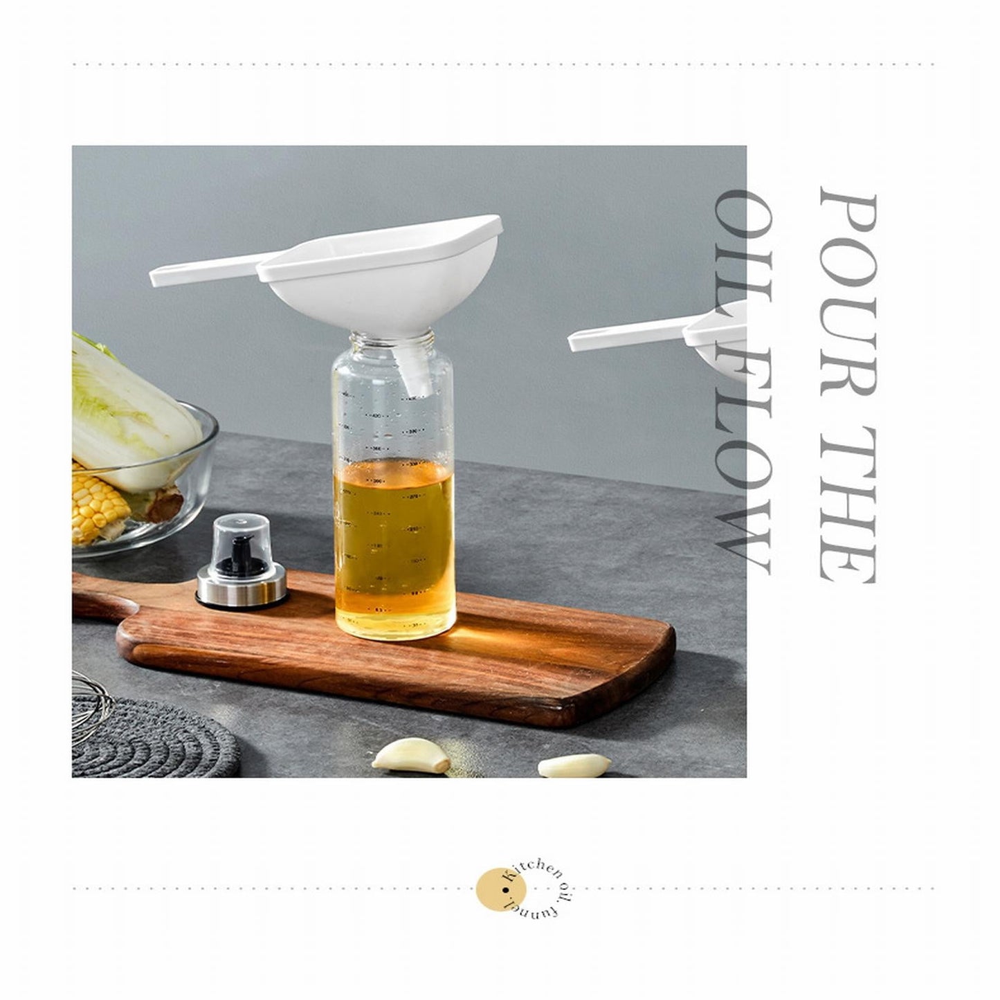 Clearance! Eewia Funnel Kitchen Funnel Washable Multipurpose Funnel for Liquid Oils Dry Ingredients, V1189-LWWAL-20260325-03127