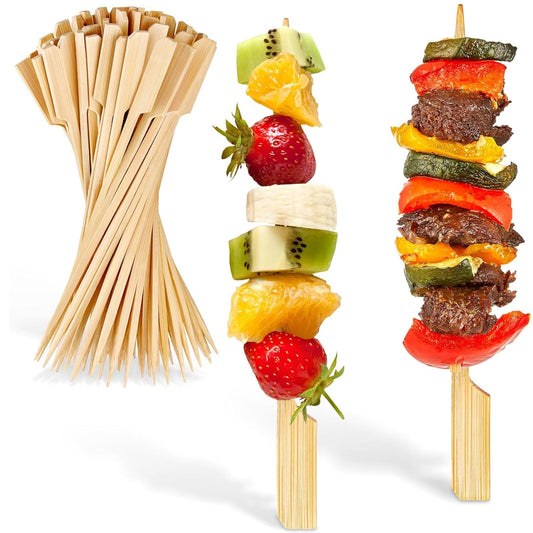 Clearance! Eewia Skewer Skewers 100Pcs Food Toothpicks Wide Flat Wood Picks for Cocktail Fruit Grilling Drink V1189-LWWAL-20260325-03128
