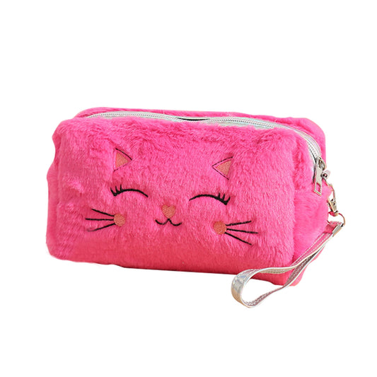 Clearance Back to School Supplies! JWDX Colorful Fluffy Cat Pvc Cosmetic Bag C, for Dormitories, Apartments, V1189-LWWAL-20260325-03162