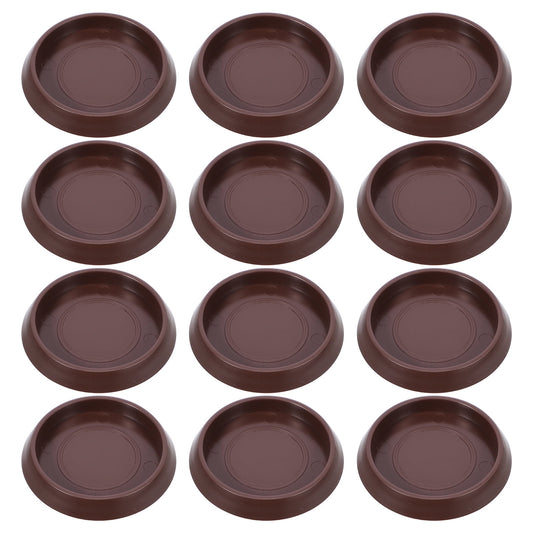 Ortofally Round Furniture Castor Cup Set: 12pcs Non Skid Wheel Caster Cups Furniture Pad Floor Protectors V1189-LWWAL-20260327-03273