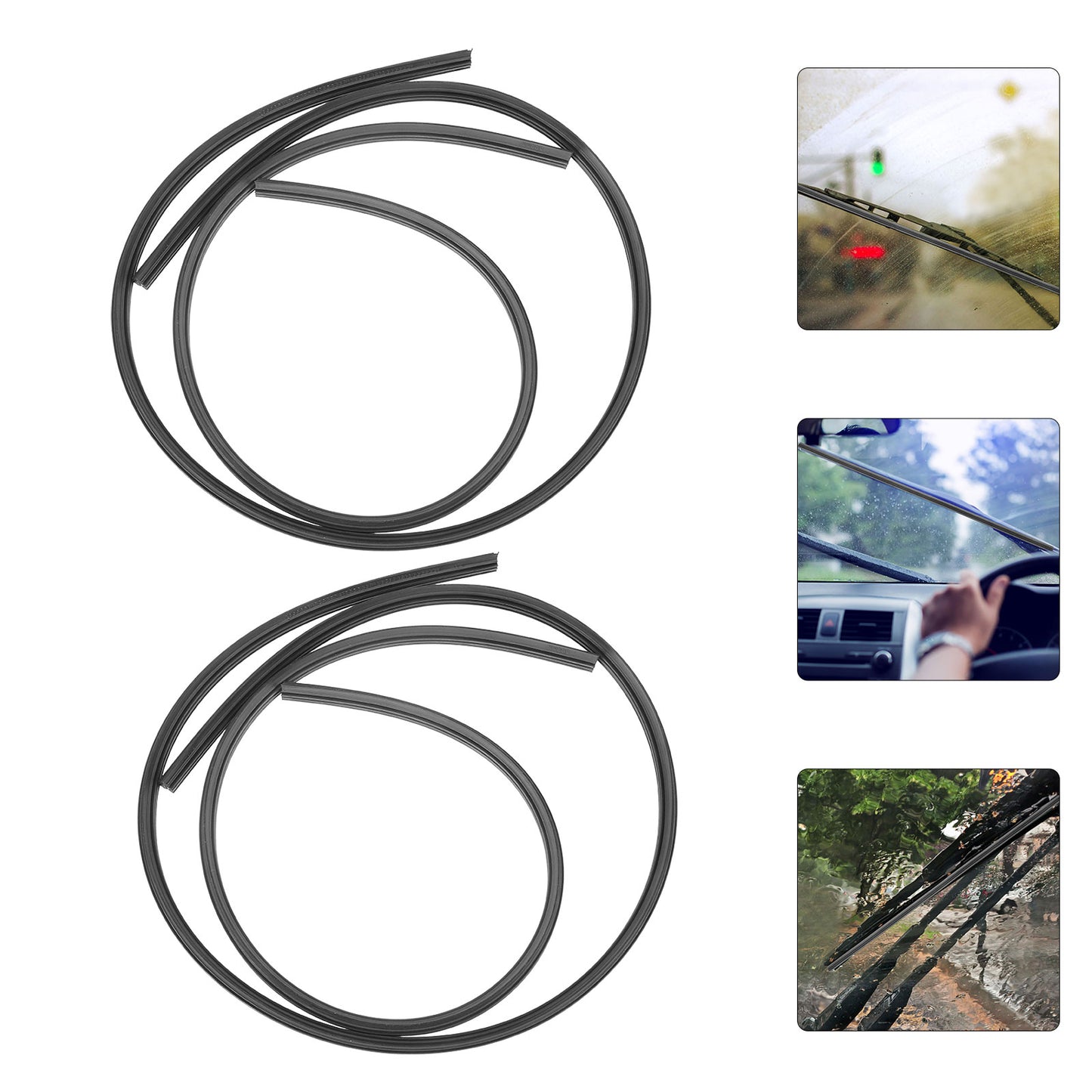 Ortofally 4pcs Wiper Replacement Blades Refills Windshield Wiper Blades Refills Wiper Rubber Strips V1189-LWWAL-20260327-03280
