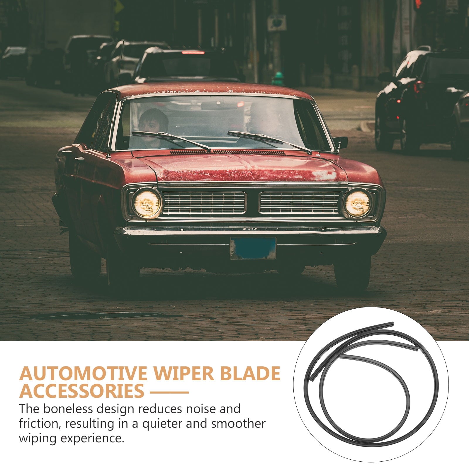 Ortofally 4pcs Wiper Replacement Blades Refills Windshield Wiper Blades Refills Wiper Rubber Strips V1189-LWWAL-20260327-03280