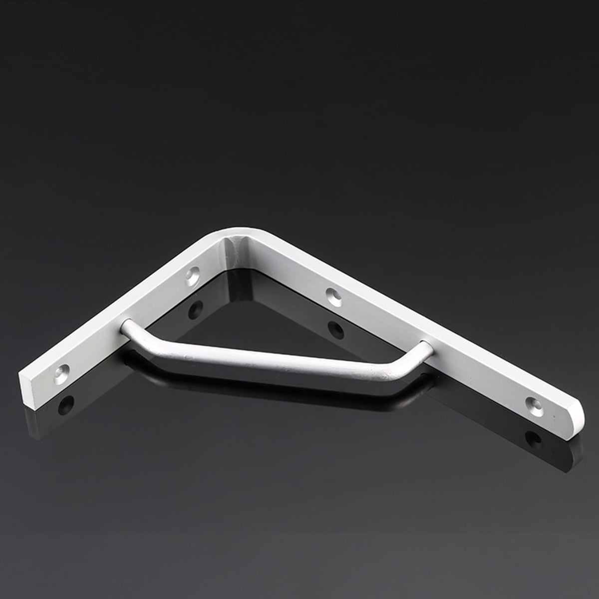 Worgeous 2 PCS Heavy Duty Shelf Brackets Thickened Silver Shelf Support Bracket Aluminium Alloy Practical V1189-LWWAL-20260327-03286