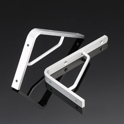 Worgeous 2 PCS Heavy Duty Shelf Brackets Thickened Silver Shelf Support Bracket Aluminium Alloy Practical V1189-LWWAL-20260327-03286