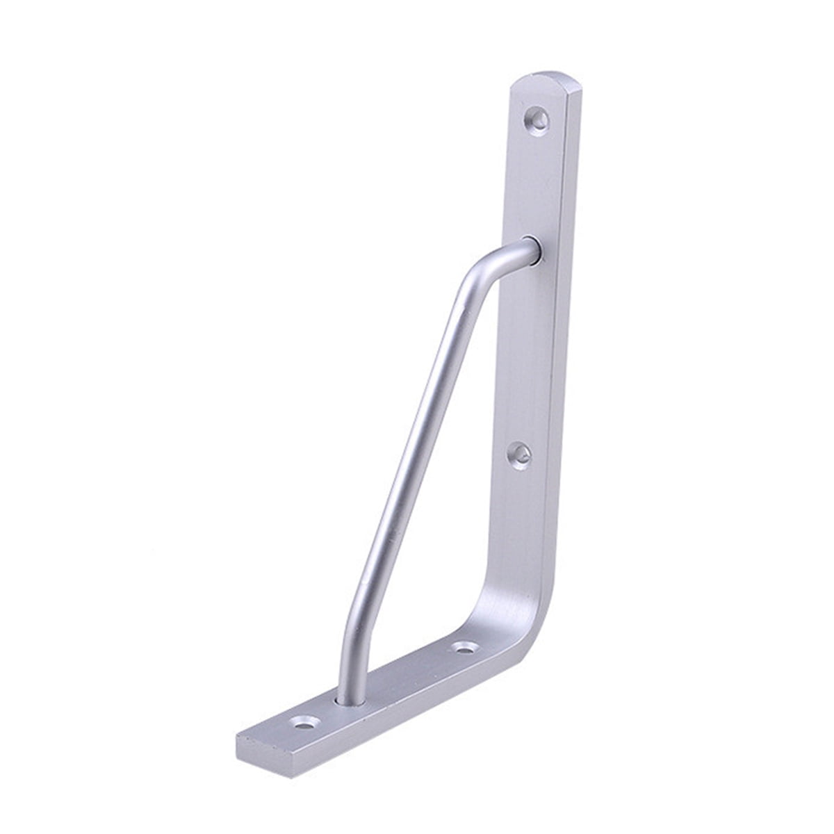 Worgeous 2 PCS Heavy Duty Shelf Brackets Thickened Silver Shelf Support Bracket Aluminium Alloy Practical V1189-LWWAL-20260327-03286