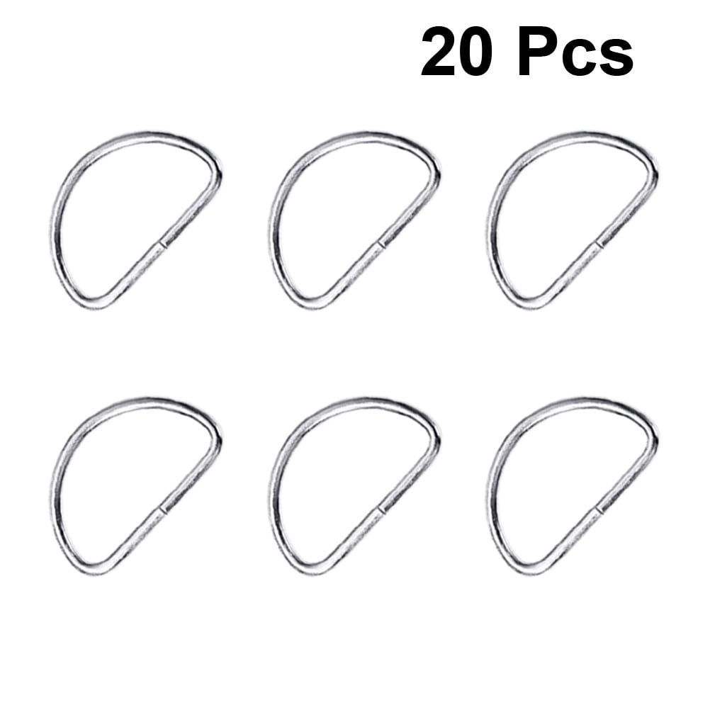 SWETRACE Handbag Hardware Small D Rings Multipurpose Metal for DIY Crafts Silver 20PCS Size 1 Silver V1189-LWWAL-20260327-03288