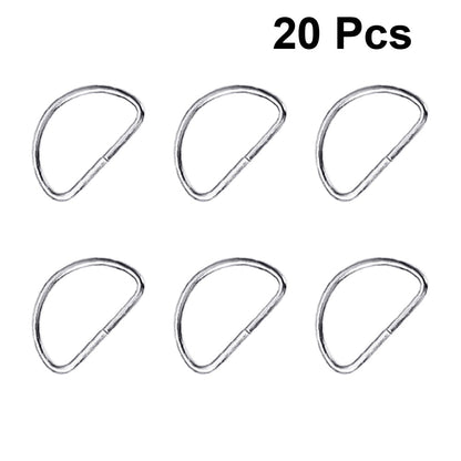SWETRACE Handbag Hardware Small D Rings Multipurpose Metal for DIY Crafts Silver 20PCS Size 1 Silver V1189-LWWAL-20260327-03288