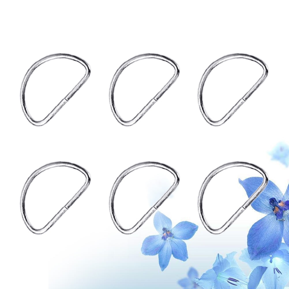 SWETRACE Handbag Hardware Small D Rings Multipurpose Metal for DIY Crafts Silver 20PCS Size 1 Silver V1189-LWWAL-20260327-03288
