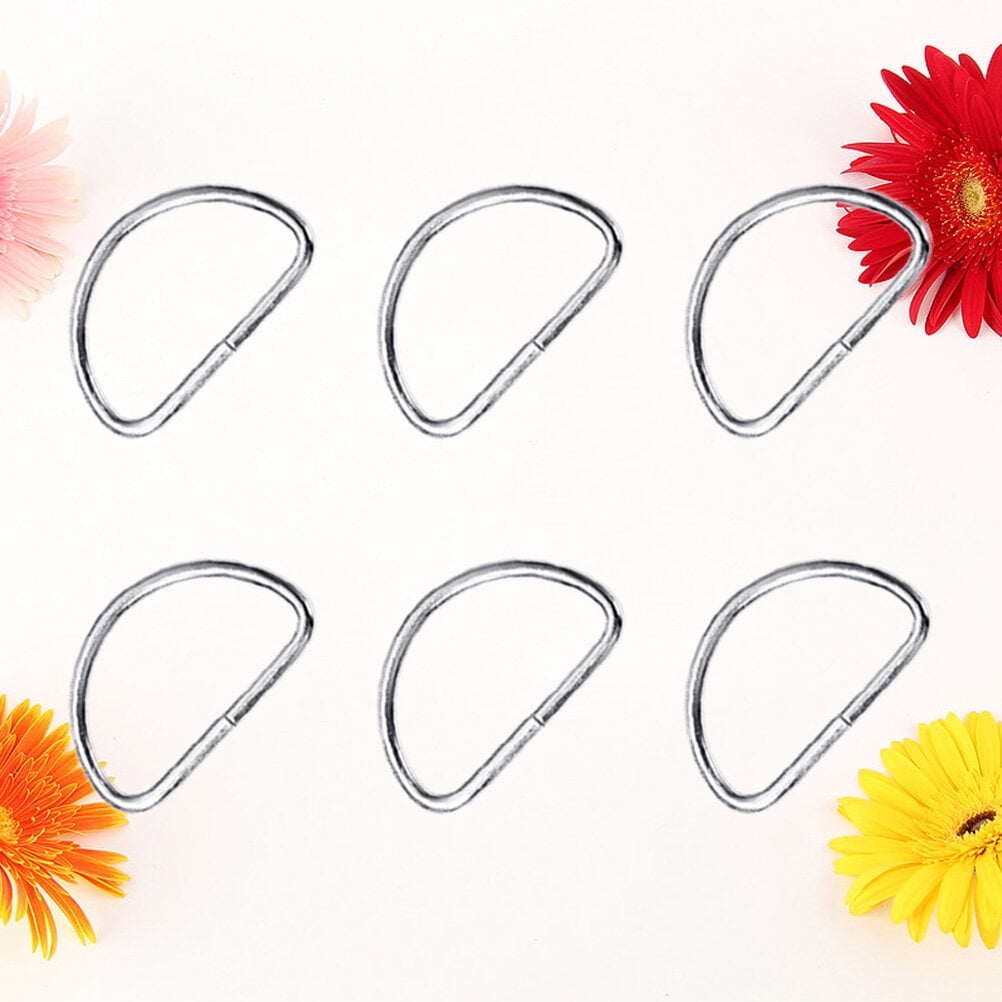 SWETRACE Handbag Hardware Small D Rings Multipurpose Metal for DIY Crafts Silver 20PCS Size 1 Silver V1189-LWWAL-20260327-03288
