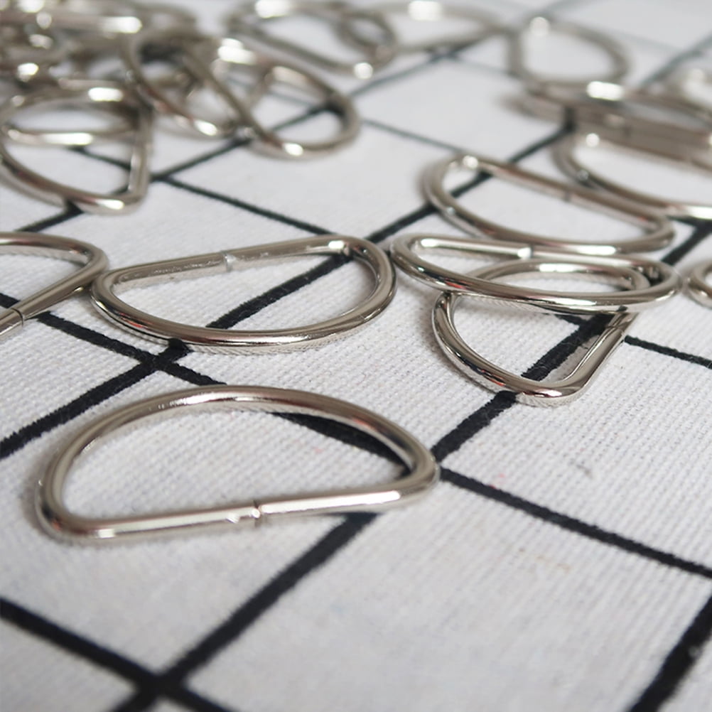 SWETRACE Handbag Hardware Small D Rings Multipurpose Metal for DIY Crafts Silver 20PCS Size 1 Silver V1189-LWWAL-20260327-03288