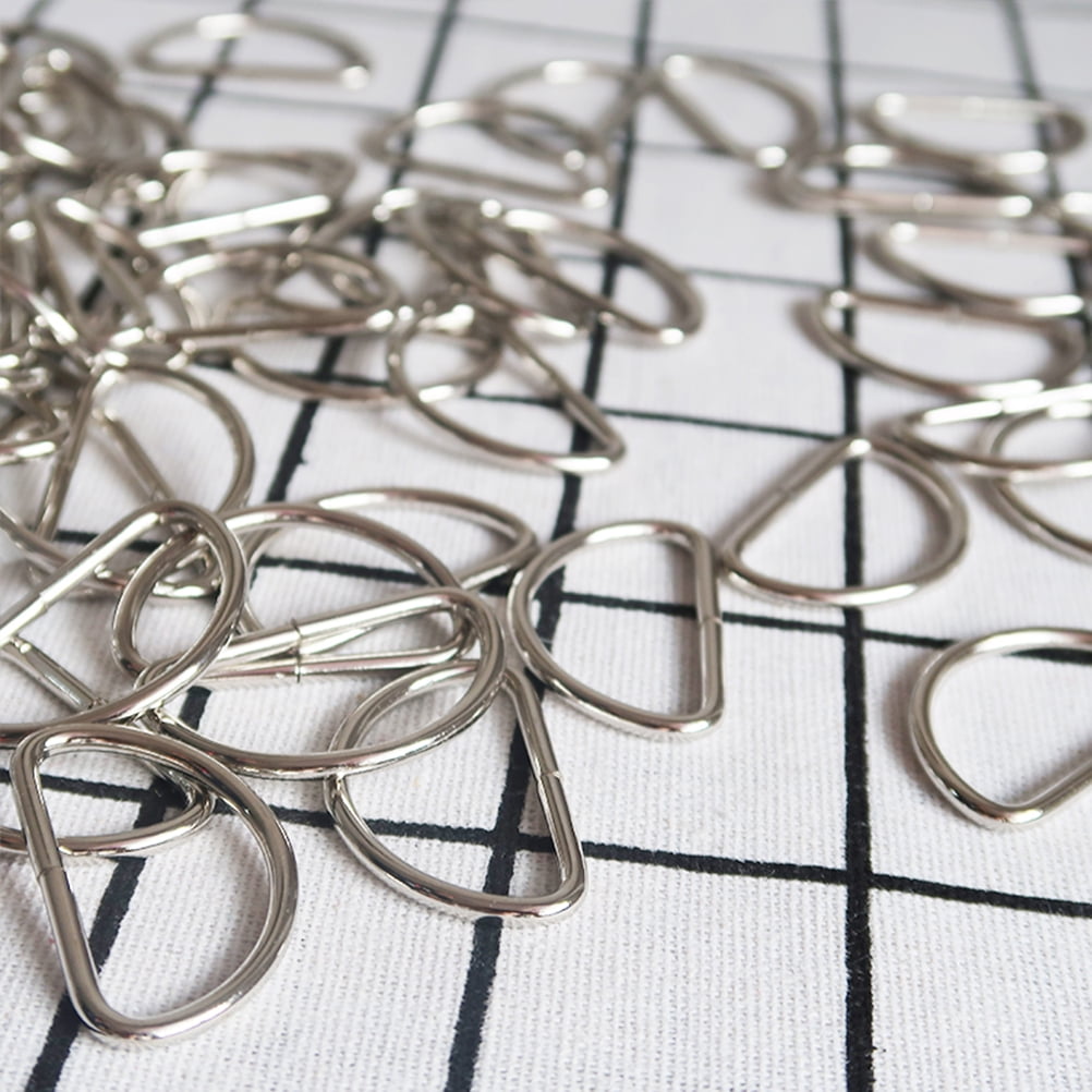 SWETRACE Handbag Hardware Small D Rings Multipurpose Metal for DIY Crafts Silver 20PCS Size 1 Silver V1189-LWWAL-20260327-03288