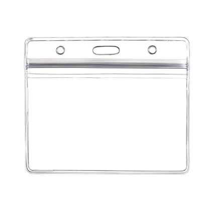 Ortofally 10pcs Transparent Waterproof Business ID Badge Holder for Office School (Horizontal Pattern) 10pcs V1189-LWWAL-20260327-03289