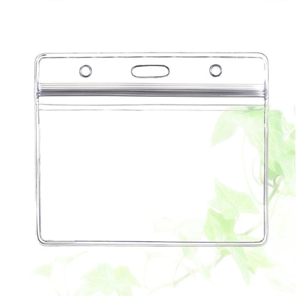 Ortofally 10pcs Transparent Waterproof Business ID Badge Holder for Office School (Horizontal Pattern) 10pcs V1189-LWWAL-20260327-03289