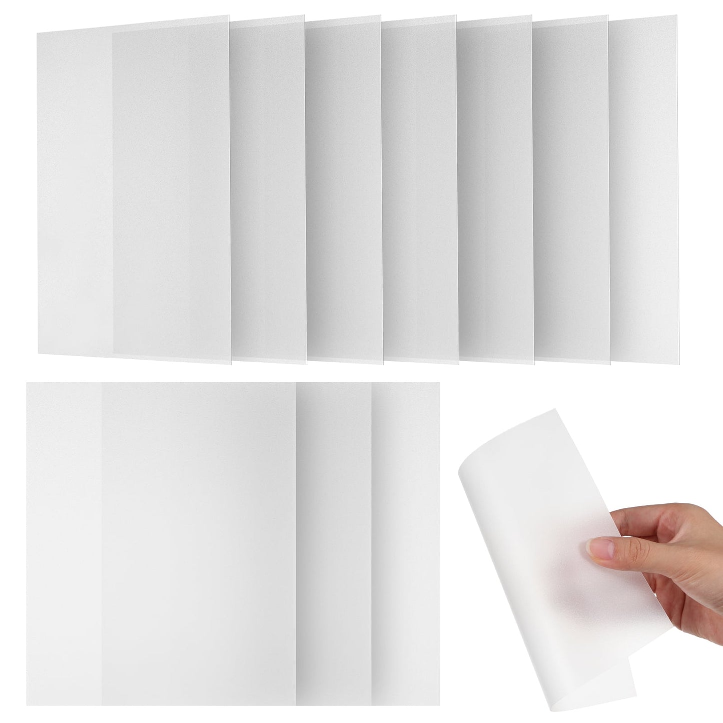Ortofally 12pcs Blank Transparent Stencil DIY Square Template Blank Stencil Material for Home Shop Size 1 V1189-LWWAL-20260327-03290