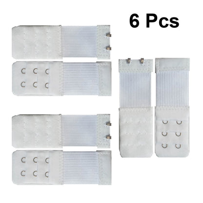 SWETRACE Bra Extension Buckle Polyester 6Pcs 3In Size 4 White V1189-LWWAL-20260327-03292