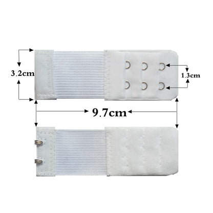 SWETRACE Bra Extension Buckle Polyester 6Pcs 3In Size 4 White V1189-LWWAL-20260327-03292
