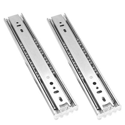 Ortofally 2pcs Three-Section Drawer Slides Stainless Steel Full Extension Ball Bearing 25X4.31CM Silver V1189-LWWAL-20260327-03297