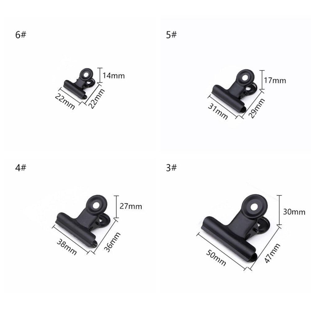 SWETRACE Coating Note Clips Rectangular Document Holding 15Pcs 2In 5*4.7cm Black V1189-LWWAL-20260327-03304