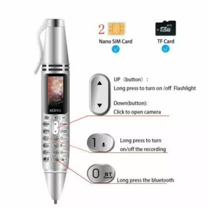 New Mini Cell Phone Pen Bluetooth Dialer 0.96" Mobile Phone 2G GSM Cellphone V1189-LWWAL-20260327-03332