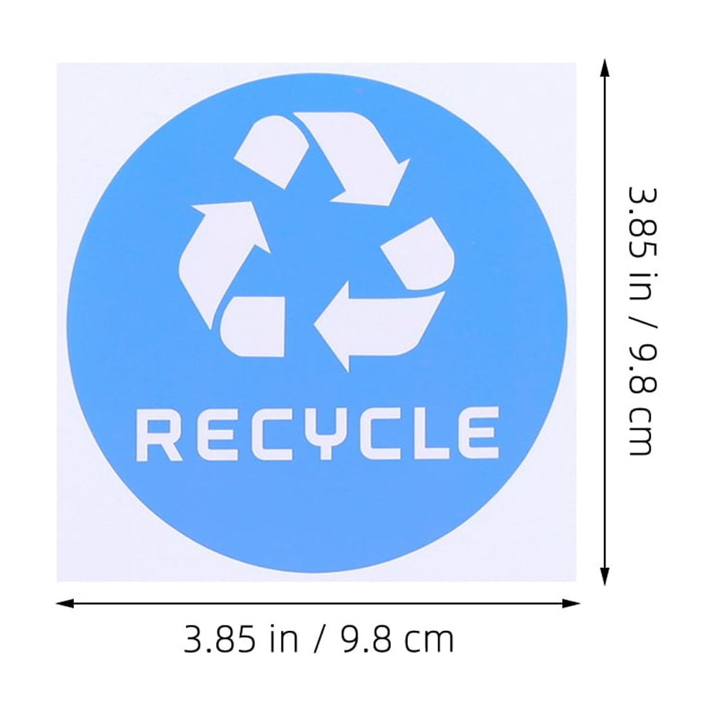 SWETRACE Trash Bin Sticker Multi PVC Adhesive Sticker 12Pcs Recycling Symbols Household Use V1189-LWWAL-20260327-03335