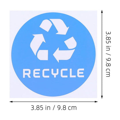 SWETRACE Trash Bin Sticker Multi PVC Adhesive Sticker 12Pcs Recycling Symbols Household Use V1189-LWWAL-20260327-03335