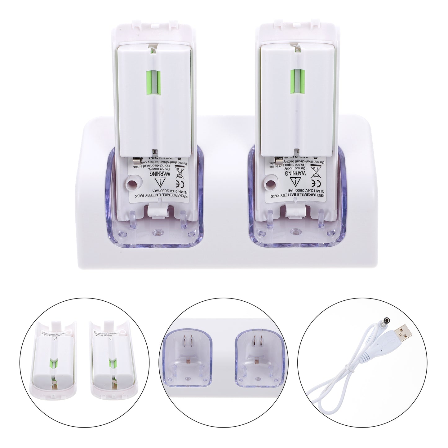 SWETRACE VR Controllers Rechargeable Batteries and Charger White ABS 1 Gaming Accessories 12.5X5.99cm White V1189-LWWAL-20260327-03343