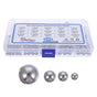 SWETRACE Bearing Steel Ball Assortment 580Pcs Round Easy Installation Mechanical Components 1X1X1CM Silver V1189-LWWAL-20260327-03347