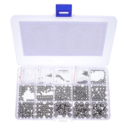SWETRACE Bearing Steel Ball Assortment 580Pcs Round Easy Installation Mechanical Components 1X1X1CM Silver V1189-LWWAL-20260327-03347
