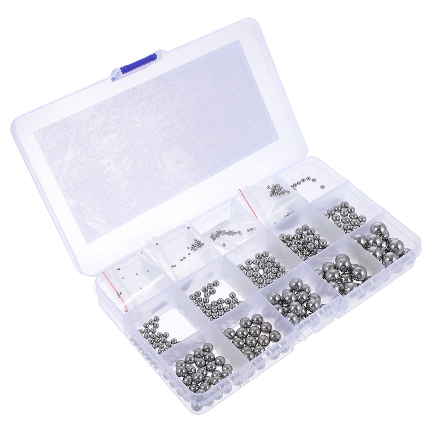 SWETRACE Bearing Steel Ball Assortment 580Pcs Round Easy Installation Mechanical Components 1X1X1CM Silver V1189-LWWAL-20260327-03347