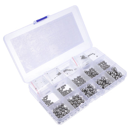 SWETRACE Bearing Steel Ball Assortment 580Pcs Round Easy Installation Mechanical Components 1X1X1CM Silver V1189-LWWAL-20260327-03347