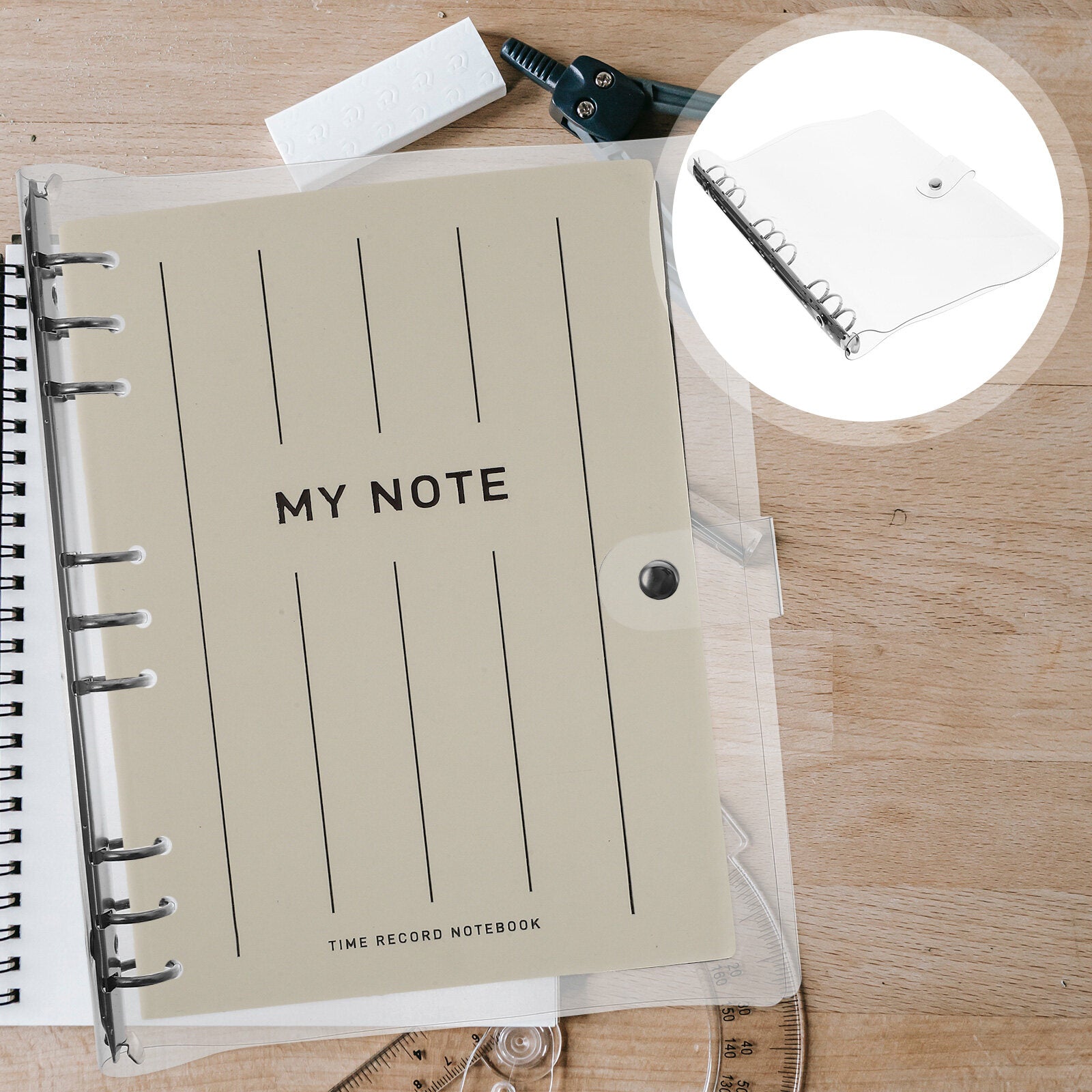SWETRACE Planner Binder Cover For Notebook Protection 1Set 27X21.5X2.5CM Transparent V1189-LWWAL-20260327-03353