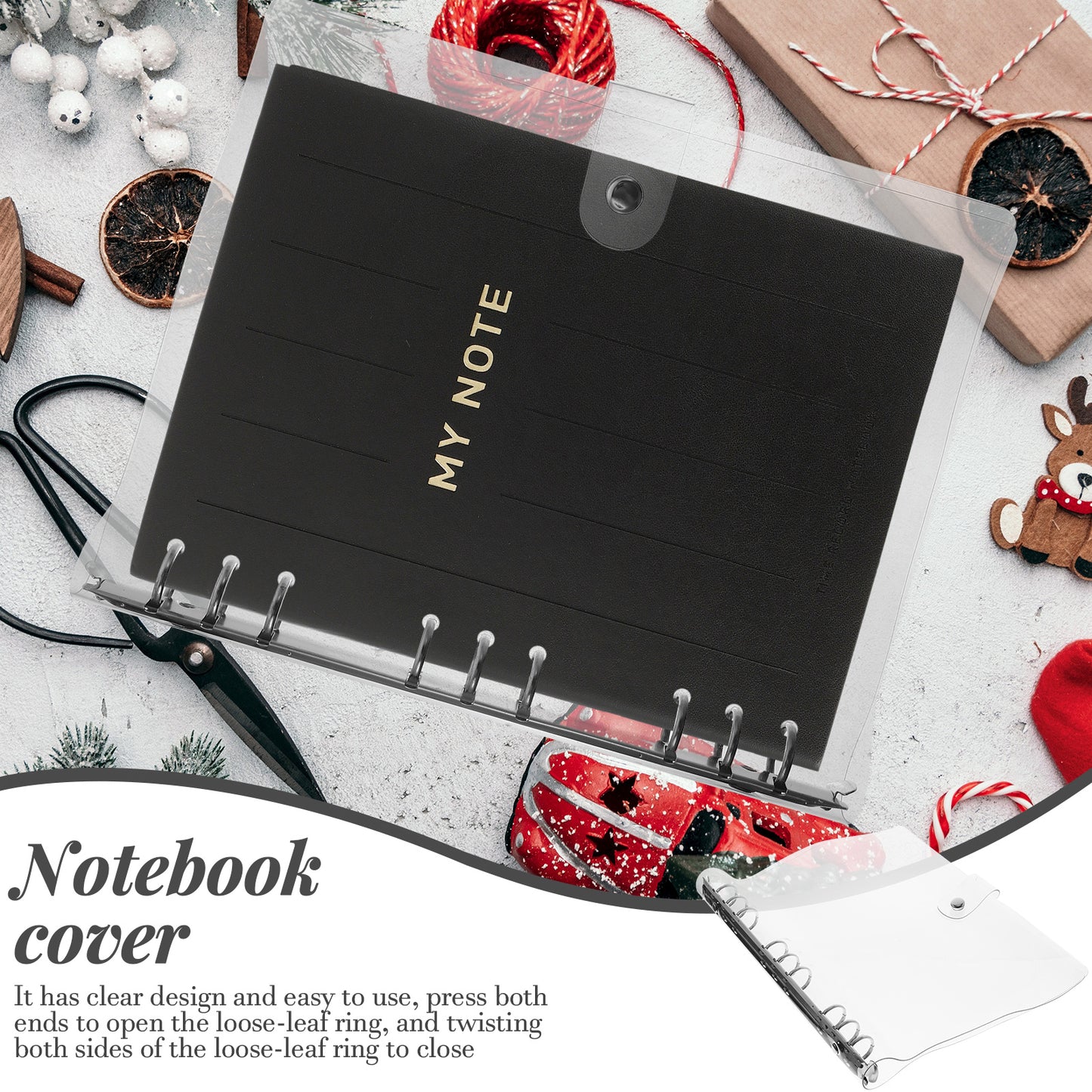 SWETRACE Planner Binder Cover For Notebook Protection 1Set 27X21.5X2.5CM Transparent V1189-LWWAL-20260327-03353