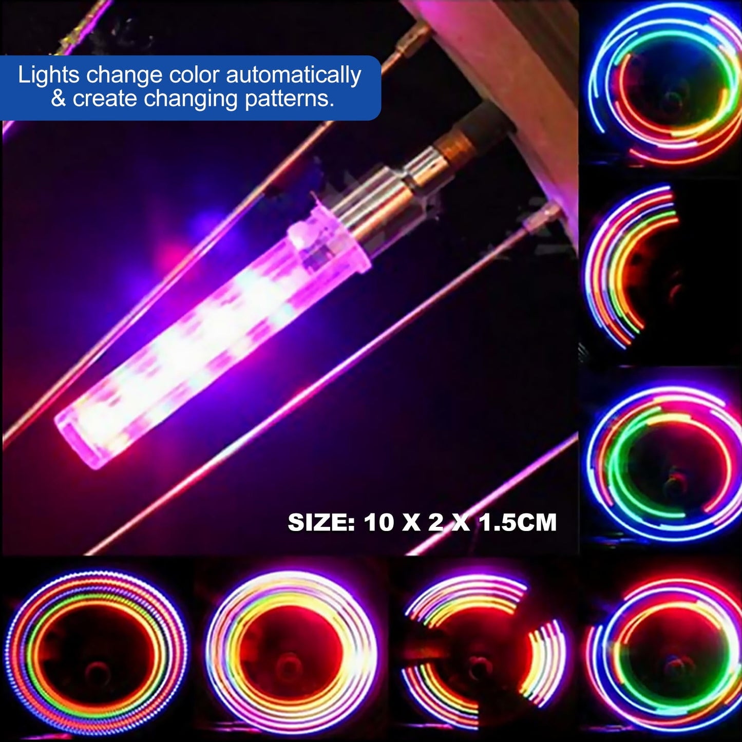 SWETRACE Cycling Lights Flash For Outdoor Activities 1 Pair 10 X 1.5Cm V1189-LWWAL-20260327-03359
