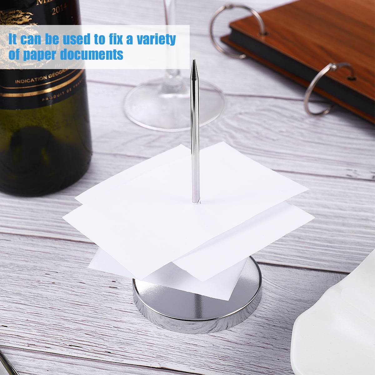 SWETRACE Restaurant Bill Holder Metal 3Pcs 5.5x2.8x0.3Inch Busy Environments Silver V1189-LWWAL-20260327-03362