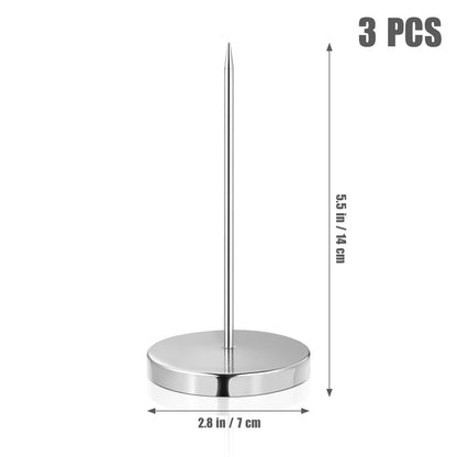 SWETRACE Restaurant Bill Holder Metal 3Pcs 5.5x2.8x0.3Inch Busy Environments Silver V1189-LWWAL-20260327-03362