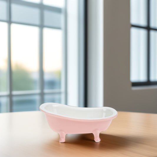 SWETRACE Bathtub Shaped Flower Pot Pink Ceramic 1Set 6.3x3.5x2.8in V1189-LWWAL-20260327-03366