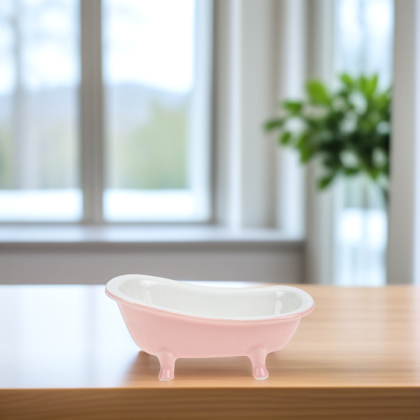 SWETRACE Bathtub Shaped Flower Pot Pink Ceramic 1Set 6.3x3.5x2.8in V1189-LWWAL-20260327-03366