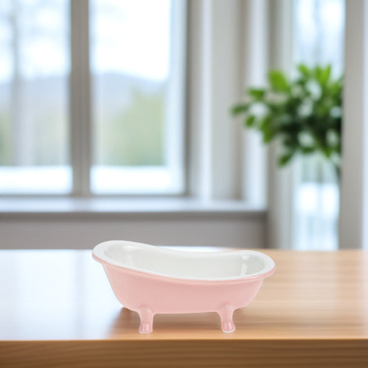 SWETRACE Bathtub Shaped Flower Pot Pink Ceramic 1Set 6.3x3.5x2.8in V1189-LWWAL-20260327-03366
